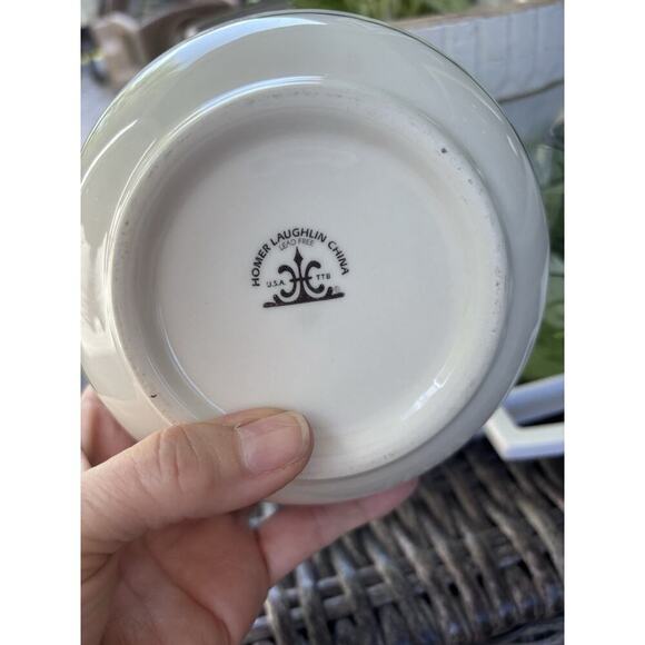 Vintage Homer Laughlin Best China 5.5" Small Bowl Triple Green Band MCM USA - Picture 2 of 5